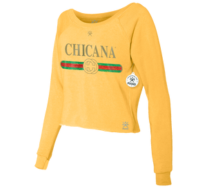 Chicana Ditto Cropped Crew Sweatshirt