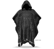 aztec calendar, pancho, sarape, gaban, aztec wear, capa, producto de mexico