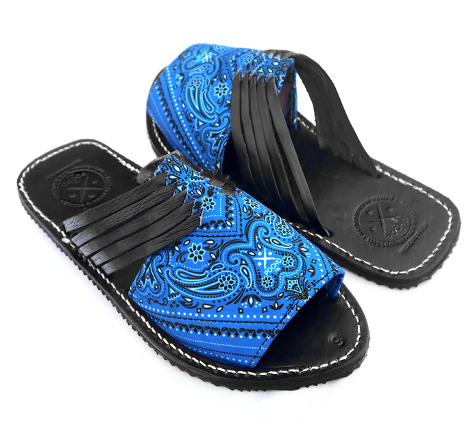 Blue bandana discount sandals