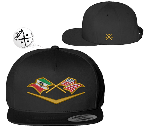 Dual Flag 3D Puff Snap Back Hat