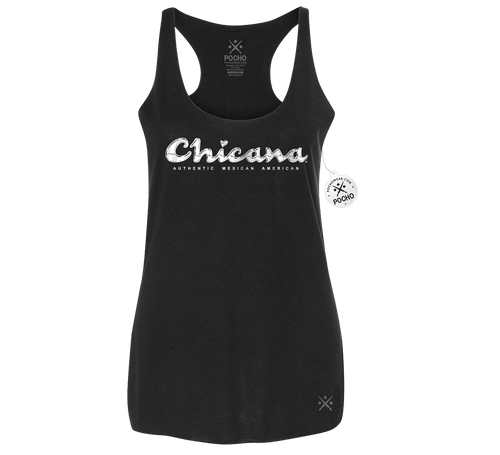 Chicana Campeon - Womens Racerback POCHO Blend Tank
