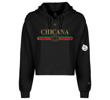 Chicana Ditto Cropped Pull over Hoodie Sweatshirt