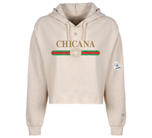 Chicana Ditto Cropped Pull over Hoodie Sweatshirt