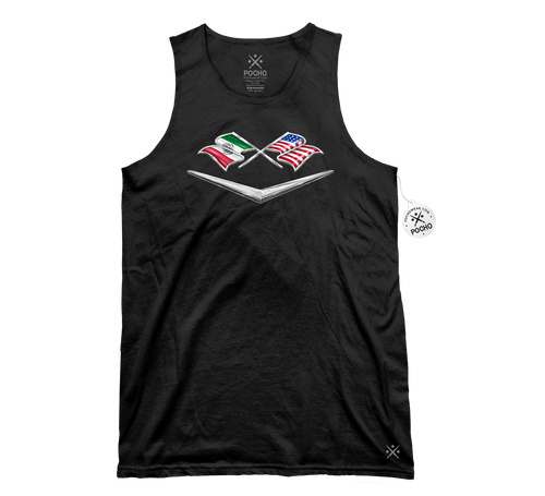 Dual Flag Badge Tank Top