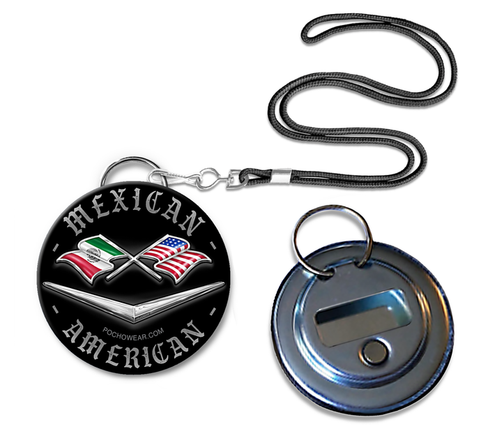 Dual Flag -  Button Pin Bottle opener