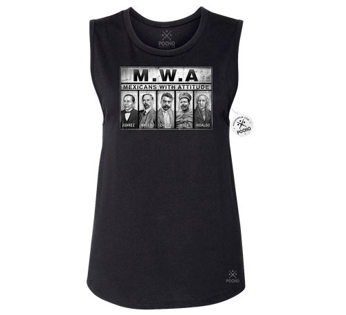 MWA Mexicans With Attitude - Womens Muscle Tank