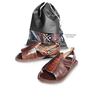 Sin Frontera all brown Huarache Sandals
